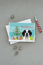Load image into Gallery viewer, Christmas Tree and Saint Bernard Greeting Cards -  Blank Note Cards – 8-Pack of Artist-Designed Cards with Envelopes