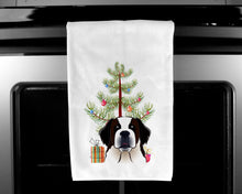 Load image into Gallery viewer, Christmas Tree and Saint Bernard Kitchen Towels – Set of 2 - Decorative &amp; Absorbent Cotton | BB1618WTKT