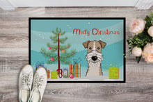 Load image into Gallery viewer, Christmas Tree and Wire Haired Fox Terrier Doormat - 24x36 Decorative Floor Mat – Indoor/Outdoor Rug with Artistic Flair BB1619JMAT