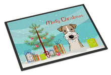 Load image into Gallery viewer, Christmas Tree and Wire Haired Fox Terrier Doormat - 24x36 Decorative Floor Mat – Indoor/Outdoor Rug with Artistic Flair BB1619JMAT