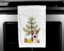 Load image into Gallery viewer, Christmas Tree and Wire Haired Fox Terrier Kitchen Towels – Set of 2 - Decorative &amp; Absorbent Cotton | BB1619WTKT