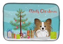 Load image into Gallery viewer, Christmas Tree and Papillon Dish Drying Mat – Absorbent, Artistic Kitchen Essentials BB1620DDM