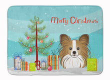Load image into Gallery viewer, Christmas Tree and Papillon Machine Washable Memory Foam Mat BB1620RUG