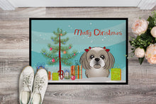 Load image into Gallery viewer, Christmas Tree and Gray Silver Shih Tzu Doormat - 24x36 Decorative Floor Mat – Indoor/Outdoor Rug with Artistic Flair BB1622JMAT