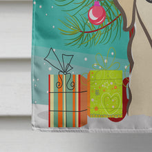 Load image into Gallery viewer, Christmas Tree and Golden Retriever Flag Canvas House Size BB1624CHF