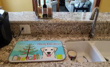 Load image into Gallery viewer, Christmas Tree and Golden Retriever Dish Drying Mat – Absorbent, Artistic Kitchen Essentials BB1624DDM