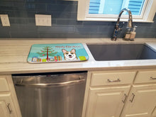 Load image into Gallery viewer, Christmas Tree and Sable Corgi Dish Drying Mat – Absorbent, Artistic Kitchen Essentials BB1625DDM