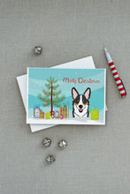Load image into Gallery viewer, Christmas Tree and Tricolor Corgi Greeting Cards -  Blank Note Cards – 8-Pack of Artist-Designed Cards with Envelopes