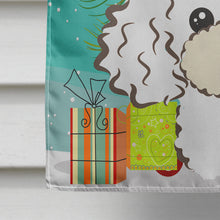 Load image into Gallery viewer, Christmas Tree and White Poodle Flag Canvas House Size BB1629CHF
