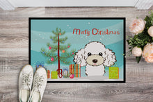 Load image into Gallery viewer, Christmas Tree and White Poodle Doormat - 24x36 Decorative Floor Mat – Indoor/Outdoor Rug with Artistic Flair BB1629JMAT