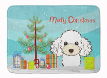Load image into Gallery viewer, Christmas Tree and White Poodle Machine Washable Memory Foam Mat BB1629RUG