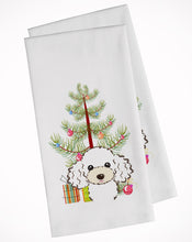Load image into Gallery viewer, Christmas Tree and White Poodle Kitchen Towels – Set of 2 - Decorative &amp; Absorbent Cotton | BB1629WTKT