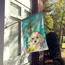 Load image into Gallery viewer, Christmas Tree and Buff Poodle Flag Canvas House Size BB1630CHF