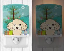 Load image into Gallery viewer, Christmas Tree and Buff Poodle Ceramic Night Light BB1630CNL