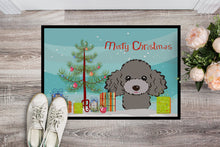 Load image into Gallery viewer, Christmas Tree and Silver Gray Poodle Doormat - 24x36 Decorative Floor Mat – Indoor/Outdoor Rug with Artistic Flair BB1631JMAT