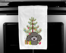 Load image into Gallery viewer, Christmas Tree and Silver Gray Poodle Kitchen Towels – Set of 2 - Decorative &amp; Absorbent Cotton | BB1631WTKT
