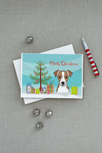 Load image into Gallery viewer, Christmas Tree and Jack Russell Terrier Greeting Cards -  Blank Note Cards – 8-Pack of Artist-Designed Cards with Envelopes