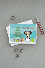 Load image into Gallery viewer, Christmas Tree and Jack Russell Terrier Greeting Cards -  Blank Note Cards – 8-Pack of Artist-Designed Cards with Envelopes