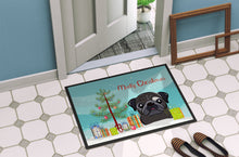 Load image into Gallery viewer, Christmas Tree and Black Pug Doormat - 24x36 Decorative Floor Mat – Indoor/Outdoor Rug with Artistic Flair BB1635JMAT