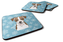 Load image into Gallery viewer, Snowflake Jack Russell Terrier Coasters - Set of 4 Lightweight Foam, Absorbent Drink Coasters BB1636FC
