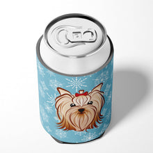 Load image into Gallery viewer, Snowflake Yorkie Yorkshire Terrier Can or Bottle Hugger BB1638CC