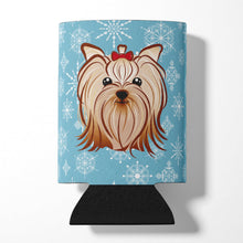 Load image into Gallery viewer, Snowflake Yorkie Yorkshire Terrier Can or Bottle Hugger BB1638CC