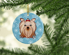 Load image into Gallery viewer, Snowflake Yorkie Yorkishire Terrier Ceramic Ornament BB1638CO1