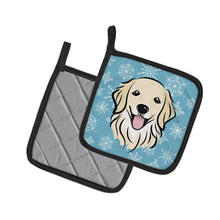 Load image into Gallery viewer, Snowflake Golden Retriever Pot Holders - Set of 2 - Heat-Resistant Kitchen Essentials BB1639PTHD