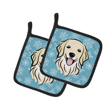 Load image into Gallery viewer, Snowflake Golden Retriever Pot Holders - Set of 2 - Heat-Resistant Kitchen Essentials BB1639PTHD