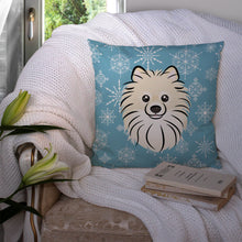 Load image into Gallery viewer, Snowflake Pomeranian Throw Pillow - 14x14 Decorative Pillow – Art for Your Home &amp; Patio BB1641PW1414