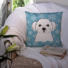 Load image into Gallery viewer, Snowflake Maltese Throw Pillow - 14x14 Decorative Pillow – Art for Your Home &amp; Patio BB1642PW1414