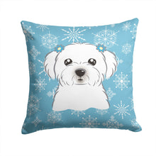 Load image into Gallery viewer, Snowflake Maltese Throw Pillow - 14x14 Decorative Pillow – Art for Your Home &amp; Patio BB1642PW1414