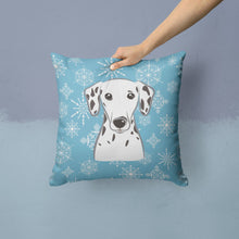 Load image into Gallery viewer, Snowflake Dalmatian Throw Pillow - 14x14 Decorative Pillow – Art for Your Home &amp; Patio BB1644PW1414