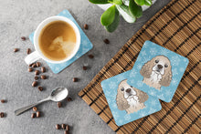 Load image into Gallery viewer, Snowflake Cocker Spaniel Coasters - Set of 4 Lightweight Foam, Absorbent Drink Coasters BB1650FC