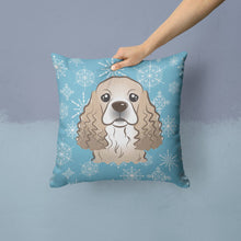 Load image into Gallery viewer, Snowflake Cocker Spaniel Throw Pillow - 14x14 Decorative Pillow – Art for Your Home &amp; Patio BB1650PW1414