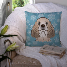 Load image into Gallery viewer, Snowflake Cocker Spaniel Throw Pillow - 14x14 Decorative Pillow – Art for Your Home &amp; Patio BB1650PW1414
