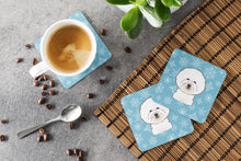 Load image into Gallery viewer, Snowflake Bichon Frise Coasters - Set of 4 Lightweight Foam, Absorbent Drink Coasters BB1651FC