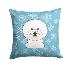 Load image into Gallery viewer, Snowflake Bichon Frise Throw Pillow - 14x14 Decorative Pillow – Art for Your Home &amp; Patio BB1651PW1414