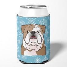 Load image into Gallery viewer, Snowflake English Bulldog  Can or Bottle Hugger BB1653CC