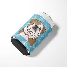 Load image into Gallery viewer, Snowflake English Bulldog  Can or Bottle Hugger BB1653CC
