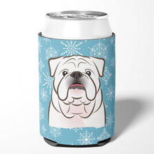 Load image into Gallery viewer, Snowflake White English Bulldog  Can or Bottle Hugger BB1654CC