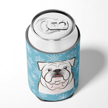 Load image into Gallery viewer, Snowflake White English Bulldog  Can or Bottle Hugger BB1654CC