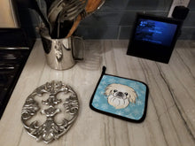 Load image into Gallery viewer, Snowflake Pekingese Pot Holders - Set of 2 - Heat-Resistant Kitchen Essentials BB1655PTHD