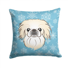 Load image into Gallery viewer, Snowflake Pekingese Throw Pillow - 14x14 Decorative Pillow – Art for Your Home &amp; Patio BB1655PW1414