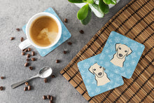 Load image into Gallery viewer, Snowflake Yellow Labrador Coasters - Set of 4 Lightweight Foam, Absorbent Drink Coasters BB1656FC