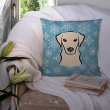 Load image into Gallery viewer, Snowflake Yellow Labrador Throw Pillow - 14x14 Decorative Pillow – Art for Your Home &amp; Patio BB1656PW1414