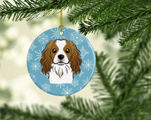 Load image into Gallery viewer, Snowflake Cavalier Spaniel Ceramic Ornament BB1658CO1