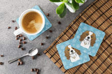Load image into Gallery viewer, Snowflake Cavalier Spaniel Coasters - Set of 4 Lightweight Foam, Absorbent Drink Coasters BB1658FC