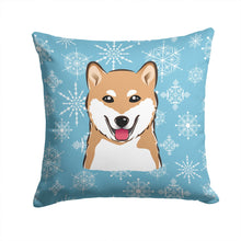Load image into Gallery viewer, Snowflake Shiba Inu Throw Pillow - 14x14 Decorative Pillow – Art for Your Home &amp; Patio BB1659PW1414
