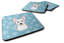 Load image into Gallery viewer, Snowflake Westie Coasters - Set of 4 Lightweight Foam, Absorbent Drink Coasters BB1660FC